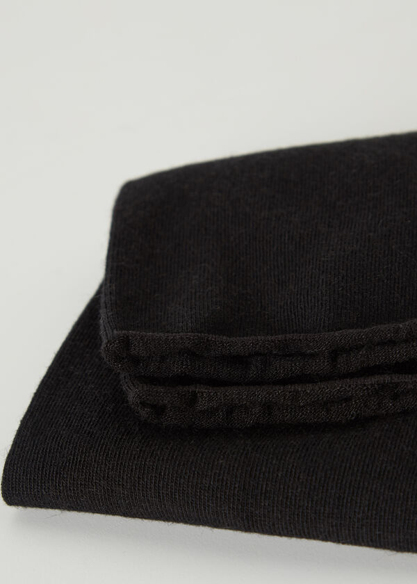 Meias curtas sem costura com cashmere