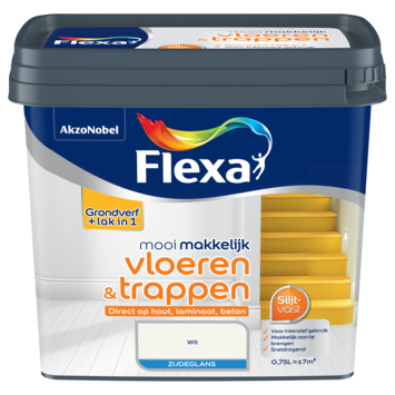 Flexa Mooi Makkelijk vloeren & trappen zijdeglans wit 750 ml