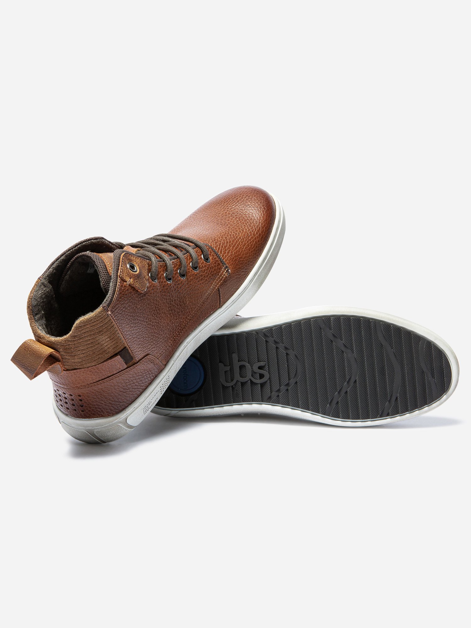 Baskets Montantes Homme Purefoam Cuir Marron