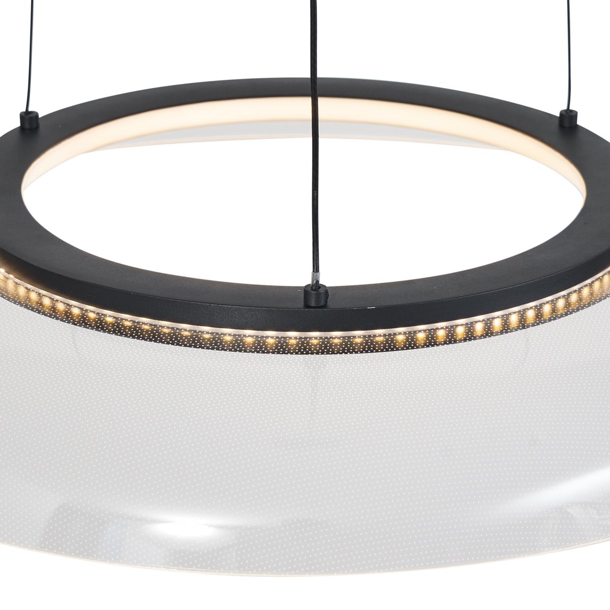 Design hanglamp zwart en transparant 3-staps dimbaar - Scacrylic