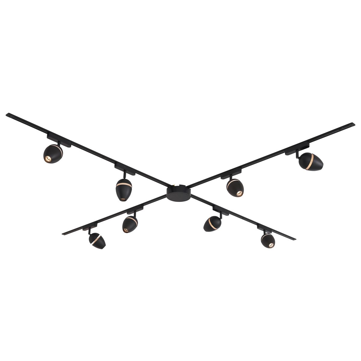 Modern railsysteem met 8 spots zwart 1-fase - Magnetic Eggy