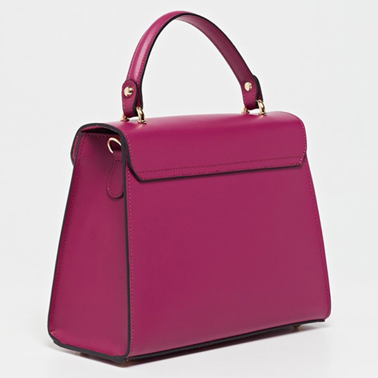 Maison Héritage Sac à main en Cuir Blu violet - 25x20x9.5 cm