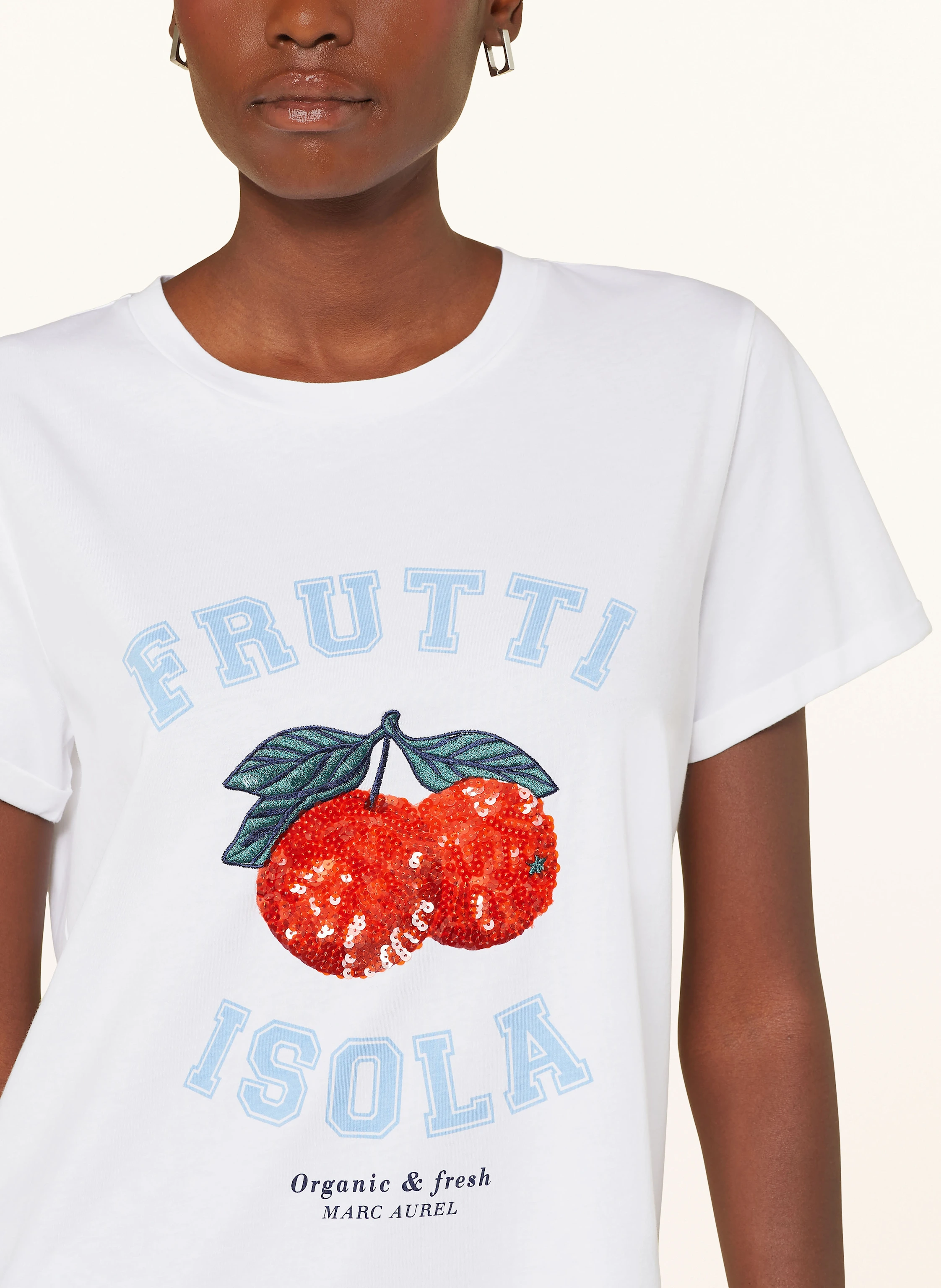 MARC AUREL T-Shirt mit Pailletten
