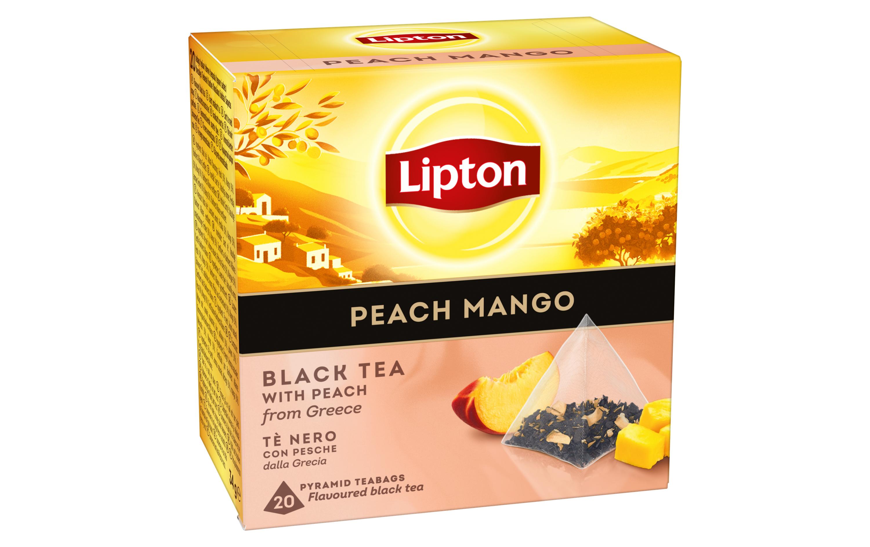 Teebeutel Schwarztee Peach Mango 20 StückSchwarzer Tee mit Pfirsich und Mango