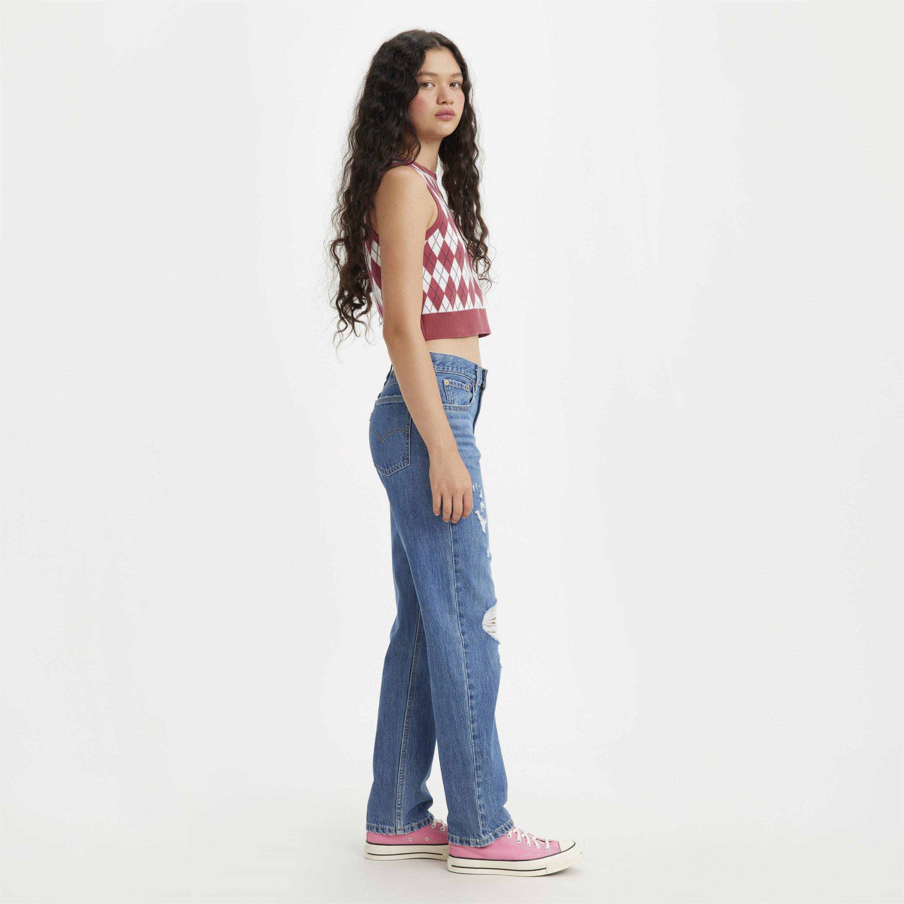 Levis Straight Ripped Jeans