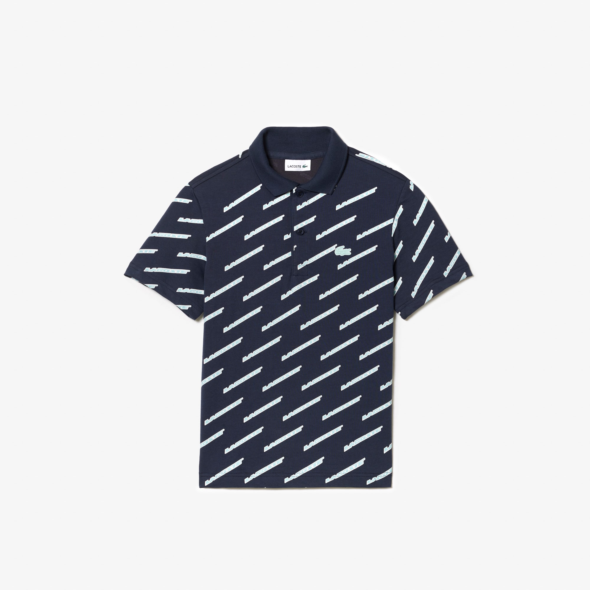 Polo imprimé garçon Lacoste en coton biologique Polos - Bleu - Lacoste - Garçon