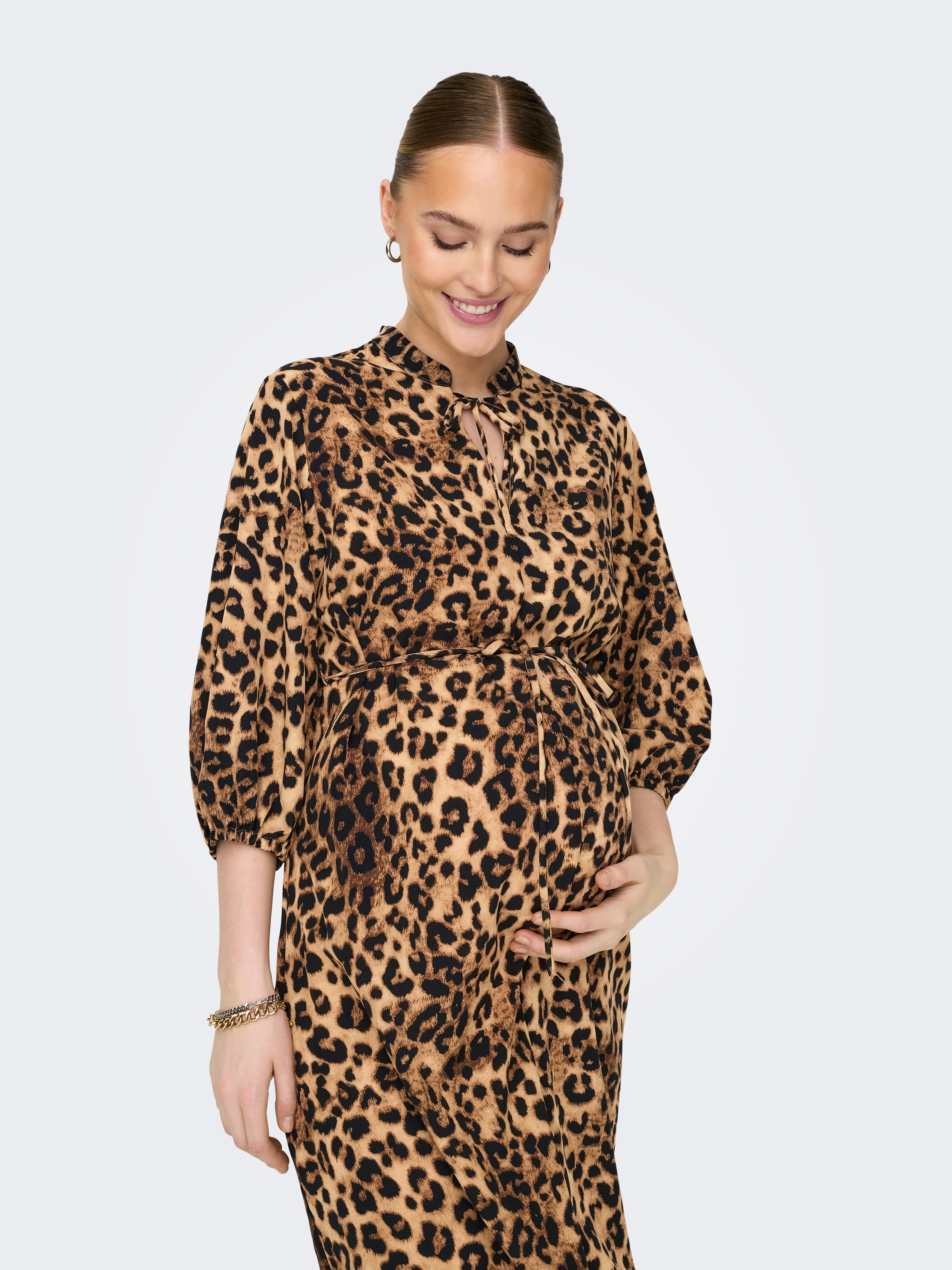 OLMKIMIKA Kurzes Kleid Sand