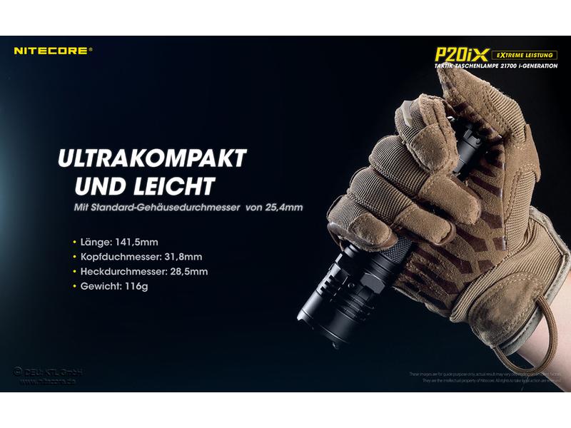 Nitecore Taschenlampe P20iX 4000 Lumen LED-Taschenlampe