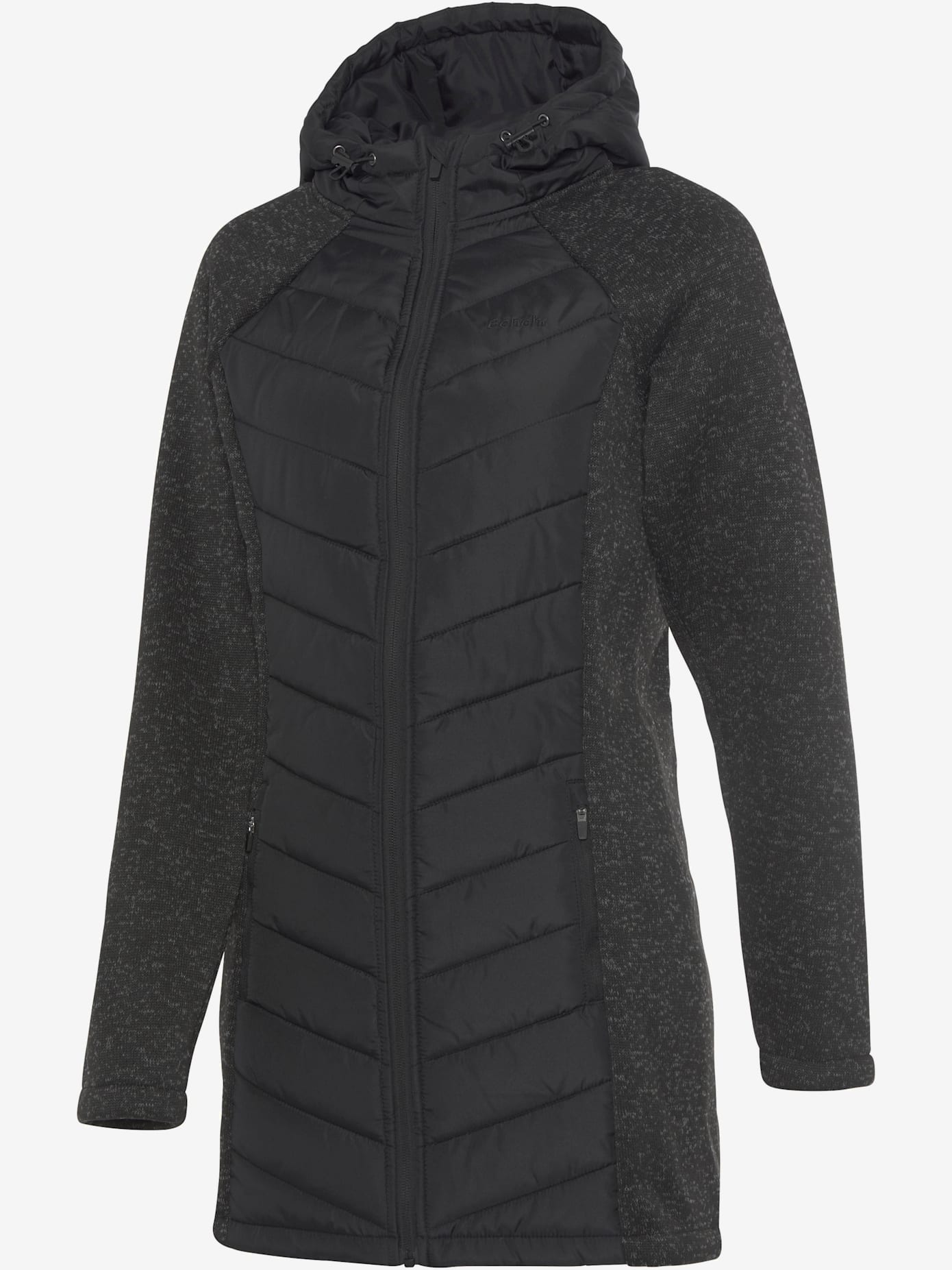 Doudoune manteau matelassé avec tricot polaire doux aux manches