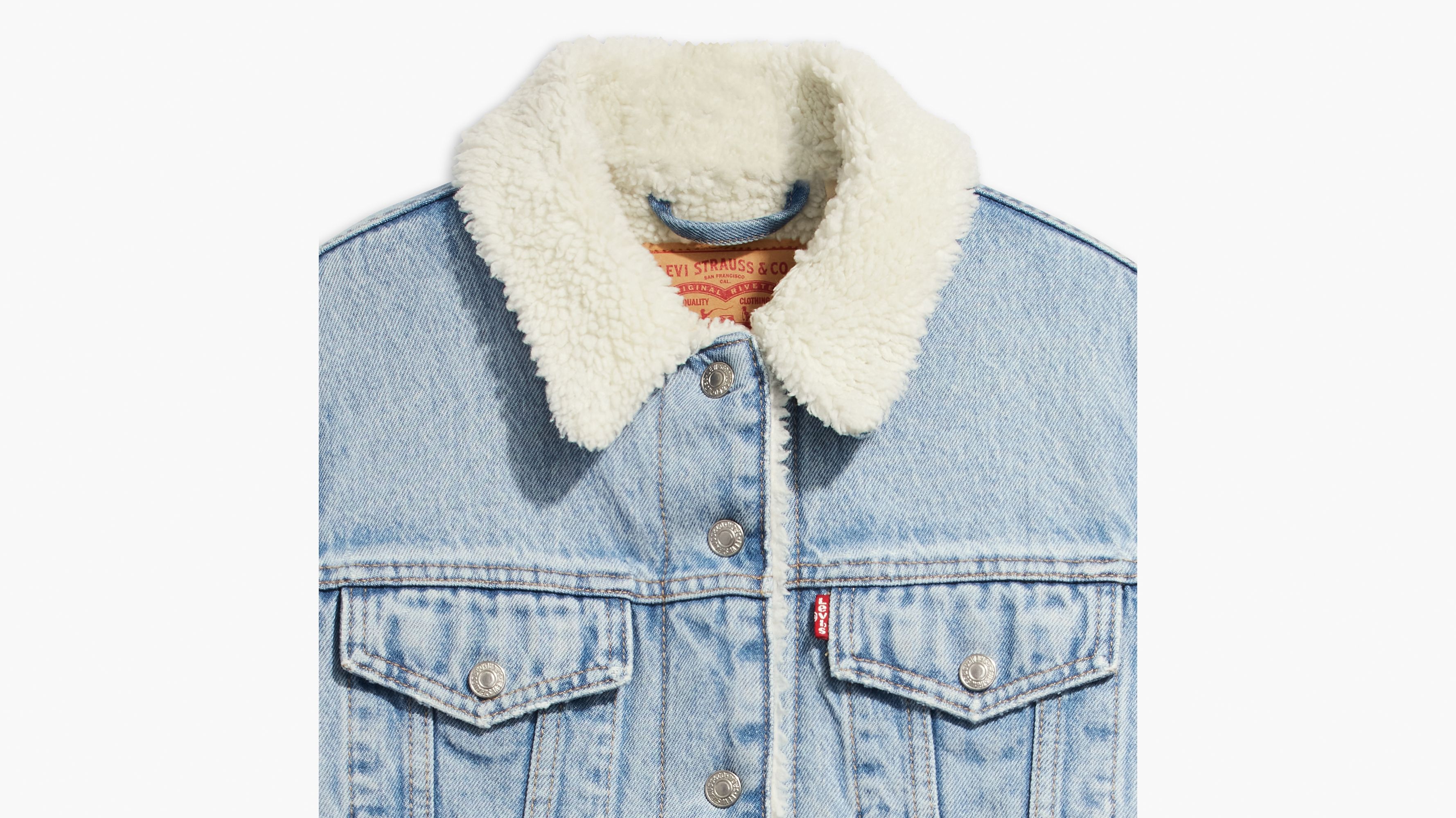 Veste Trucker Original sherpa - Feeling Everything - Bleu
