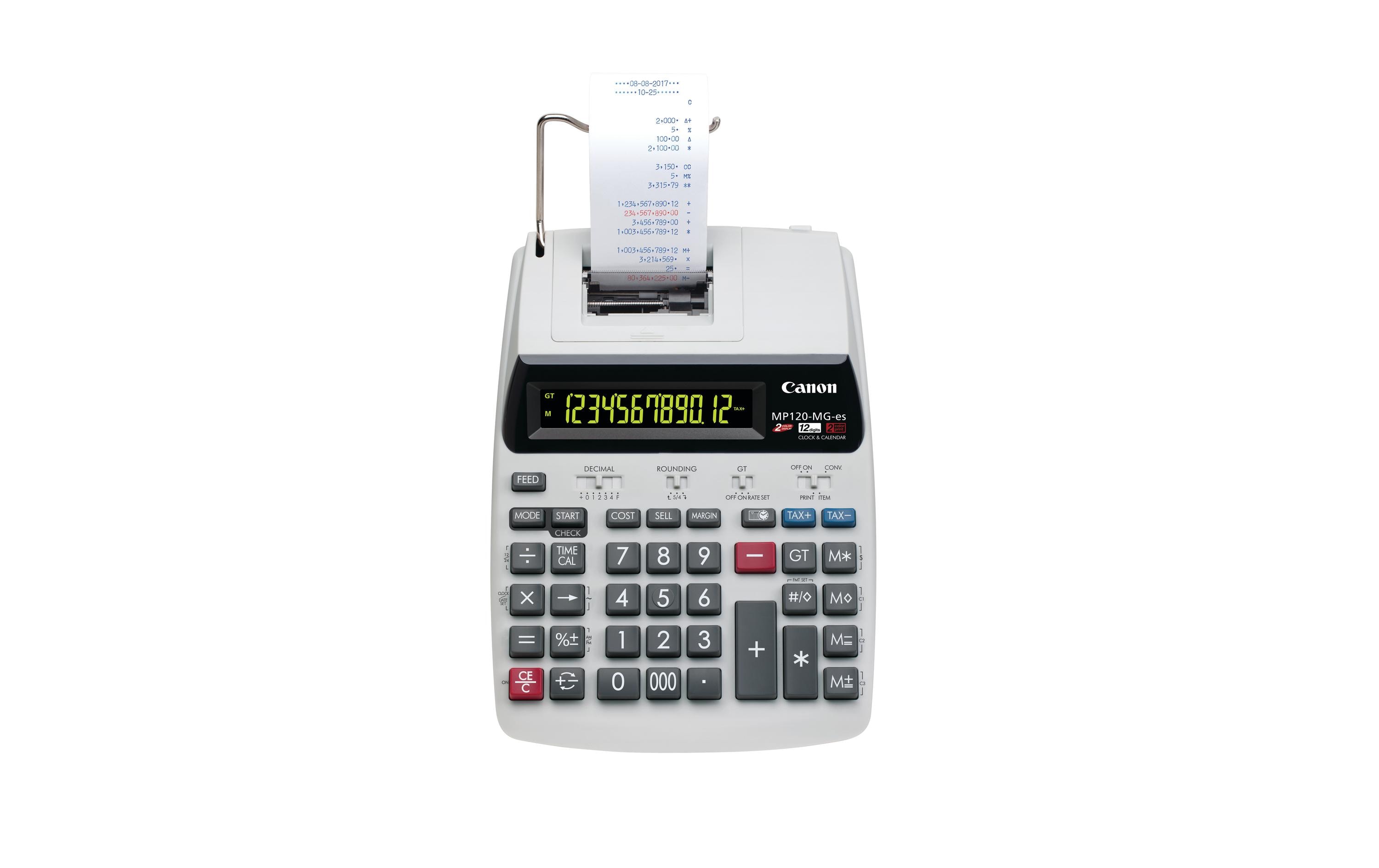 Bürorechner MP120-MG mit DruckfunktionRechner mit Druckfunktion