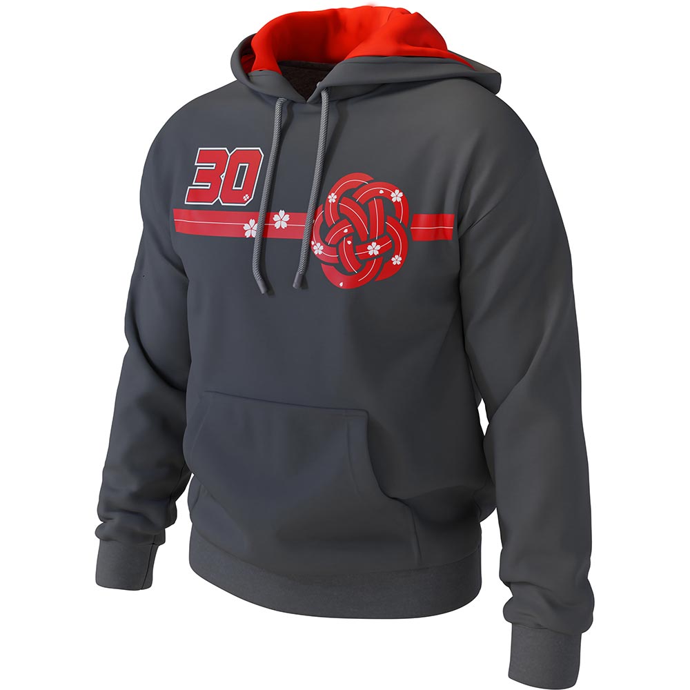 Ixon - Sweat à capuche Takaaki Nakagami 24 Anthracite / Rouge