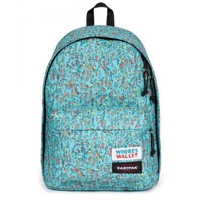 EASTPAK Out Of Office - Sac à dos Wally pattern blue avec compartiment pour ordinateur portable