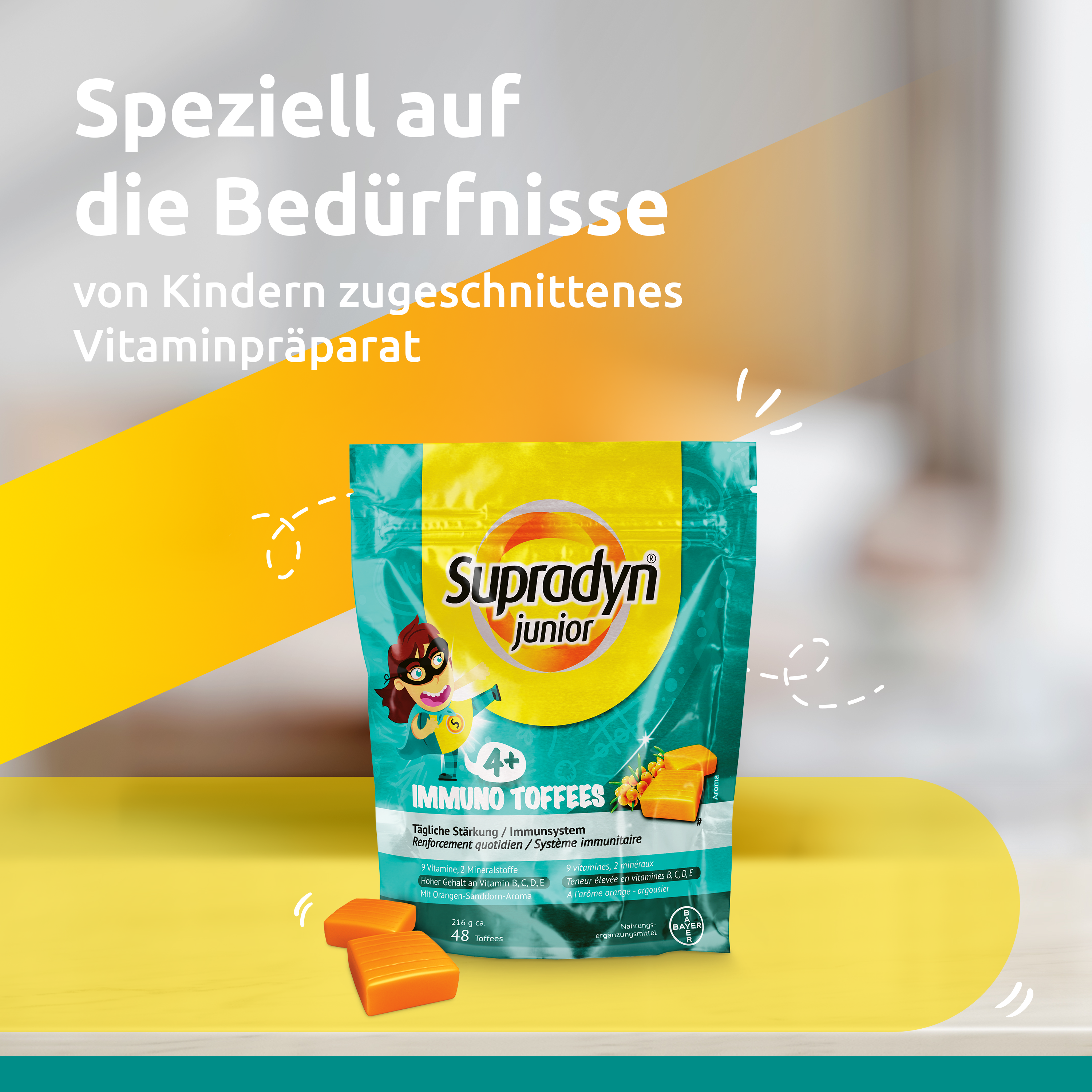 SUPRADYN junior immuno Toffees Btl 48 Stk