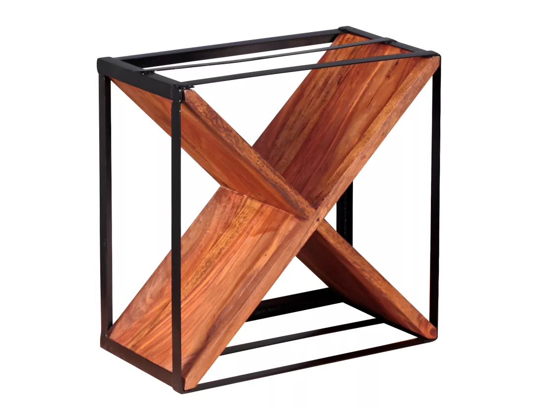 Casier à vin Bois Massif Porte-bouteilles de vin Range bouteilles 37 cm