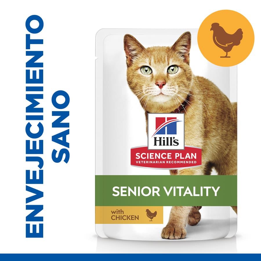 Hill's Science Plan Youthful Vitality Adulto Maduro 7+ Frango ao Molho Sachê para Gatos