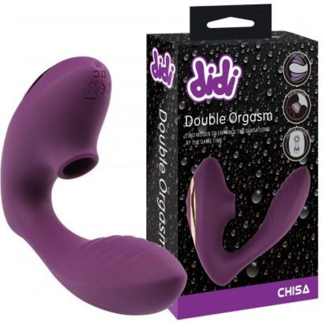 Didi - Double Orgasm - Partner & Luchtdruk Vibrator - Paars