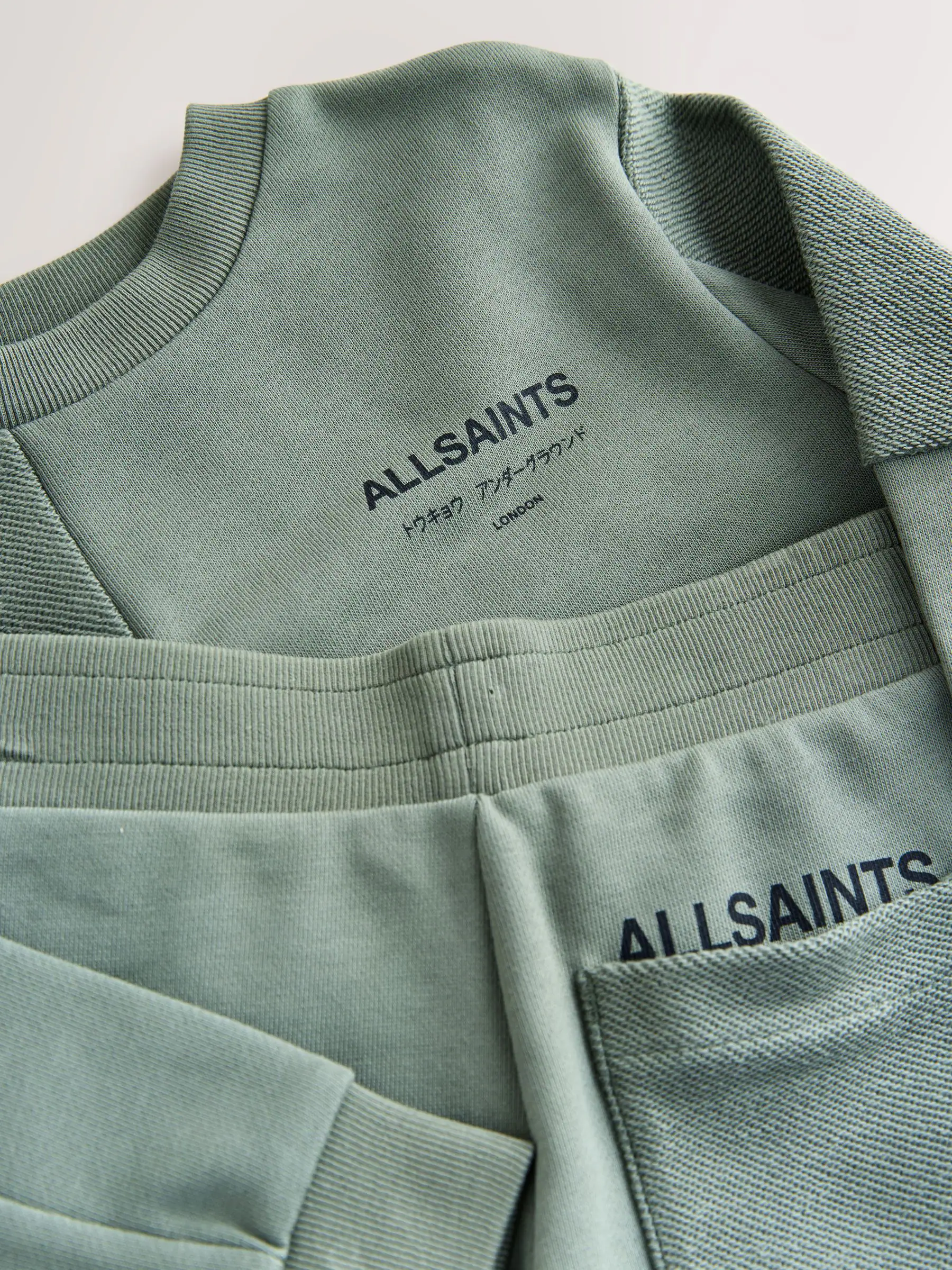 Dusky Green/Textured - smALLSAINTS Underground Oversized Younger Boys Sweatshirt and Joggers Set