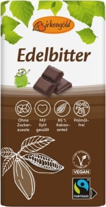 Birkengold Edelbitter Schokolade mit Xylit, 100 g