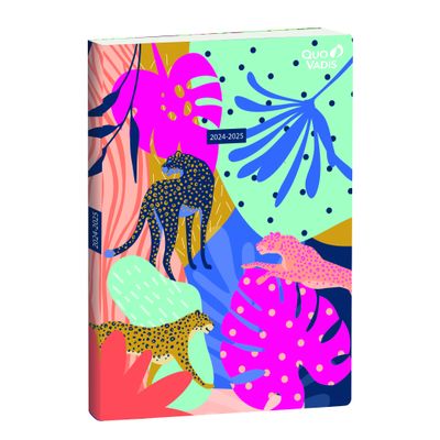Agenda Jungle Spirit Plan Note - 1 semaine par page et 1 page de note - 15 x 21 cm - Memphis - Quo Vadis
