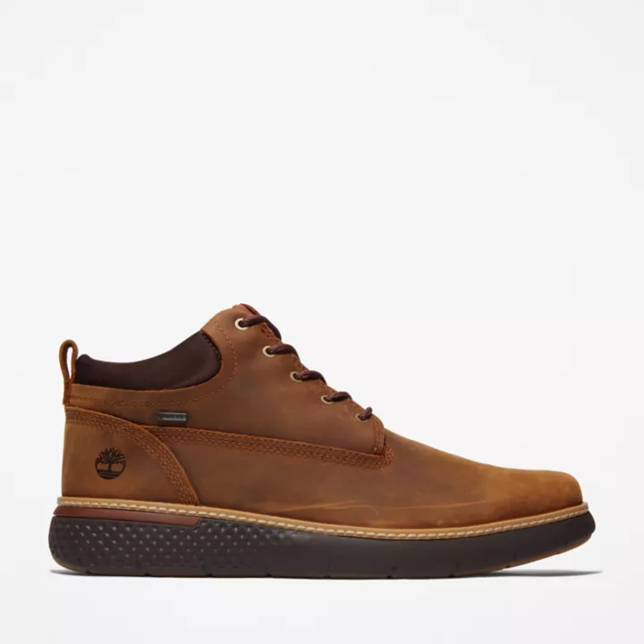 Bota Chukka impermeável Cross Mark com membrana de tecido GORE-TEX para homem na cor marrom