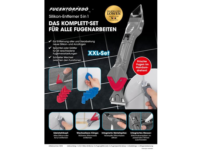 Fugentorpedo Fugen Messer Fugen Torpedo Set Messer 13-teili Universalwerkezeug zum Erneuern und Bearbeiten von Fugen – aus Die Höhle der Löwen