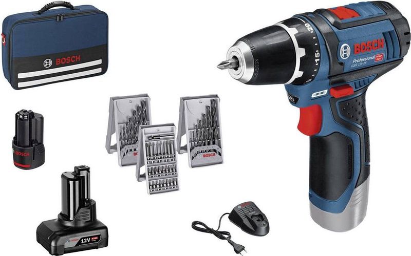 Bosch - GSR 12V-15 - Accu Schroefboormachine - 1x 2,0Ah - 1x 4,0Ah - Lader GAL 12V-20