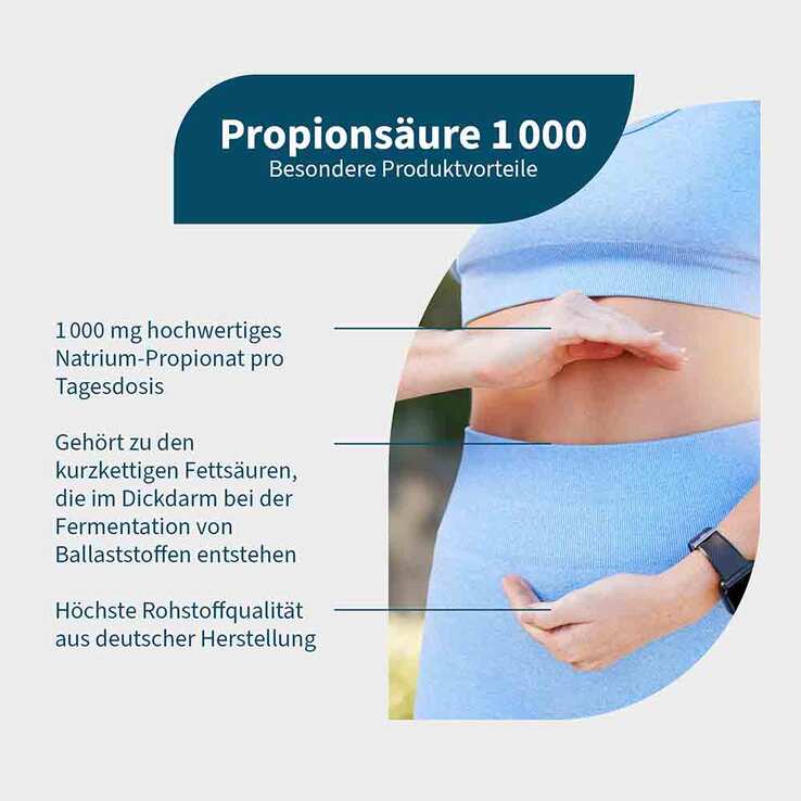 Propionsäure 1000 Natrium-Propionat vegan Kapseln, 120 St