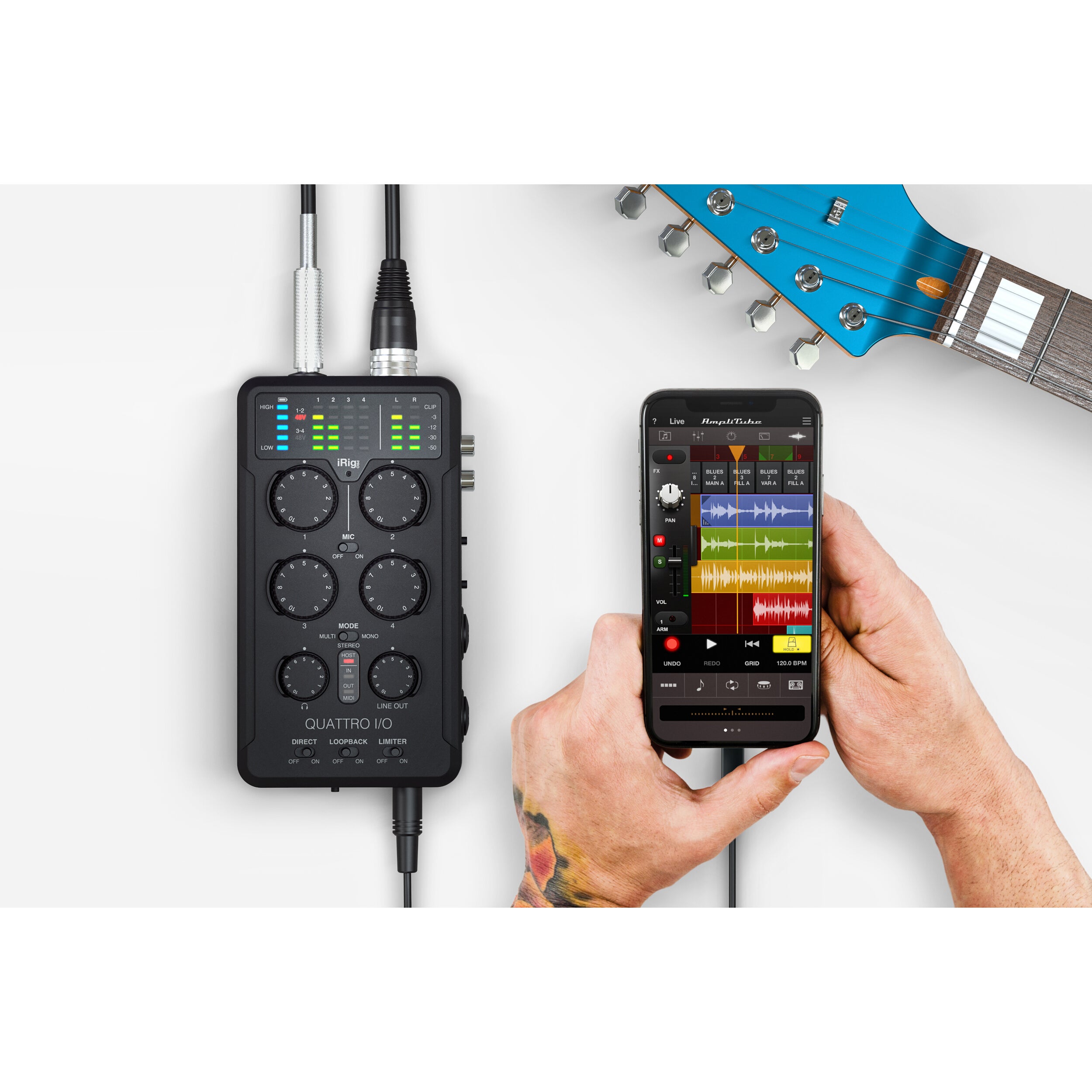 IK Multimedia iRig Pro Quattro I/O Deluxe audio en MIDI interface