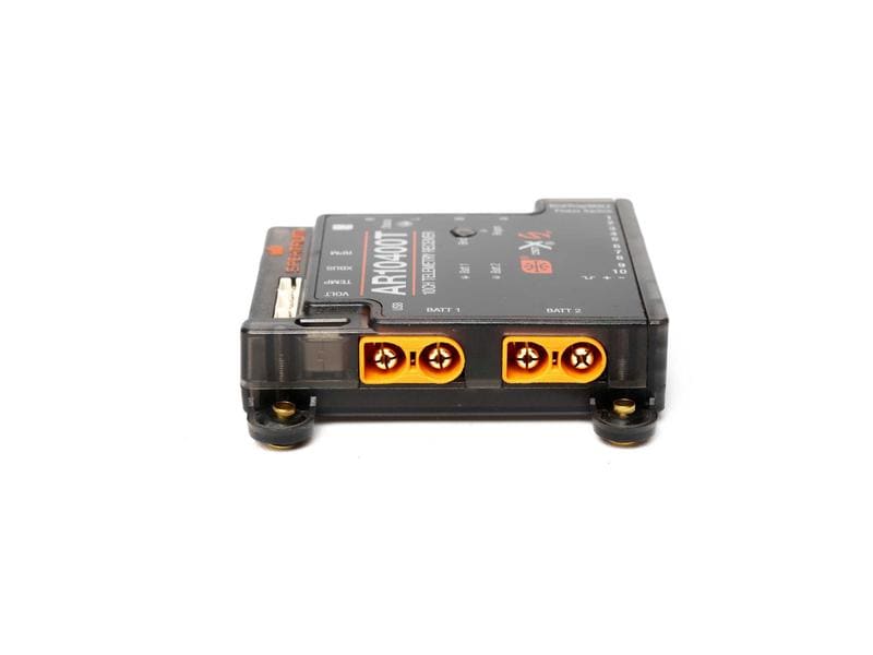 Spektrum Empfänger AR10400T Powersafe 10-Kanal DSMX Telemetriefähiger Empfänger mit Akkuweiche und 2 Satellitenempfänger