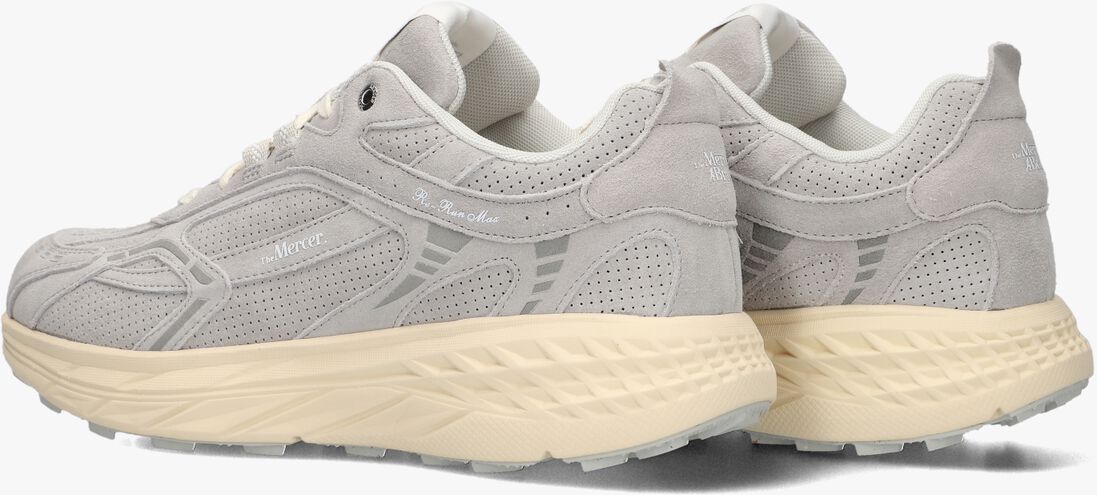 grijze mercer amsterdam lage sneakers the re-run max perforated