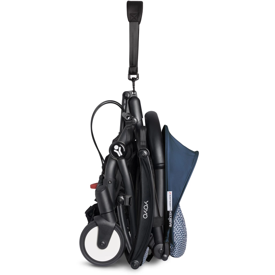 BABYZEN Kinderwagen YOYO 6+ connect White mit Textilset Air France Blue