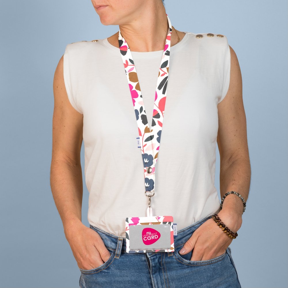 Porte Badge Champ Floral