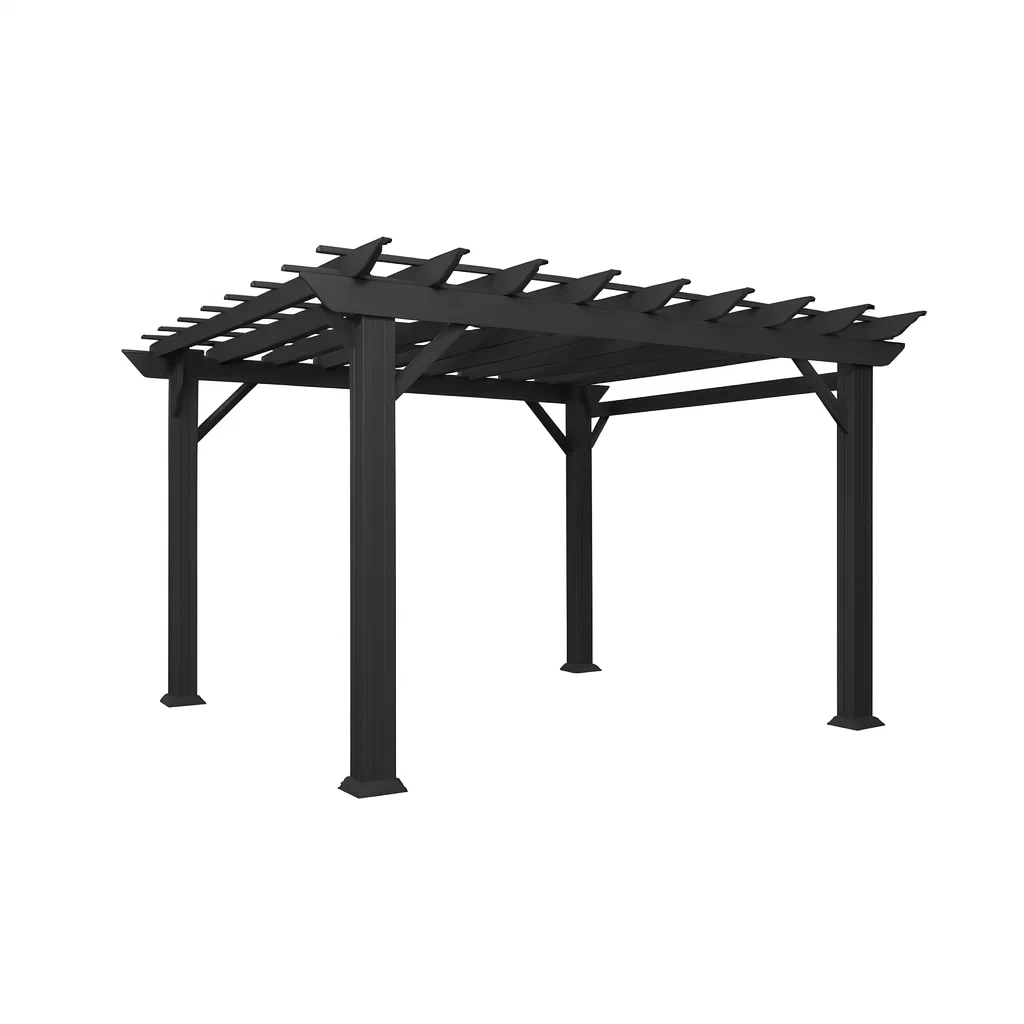 Pergola en aluminium noir 300x300x230 cm