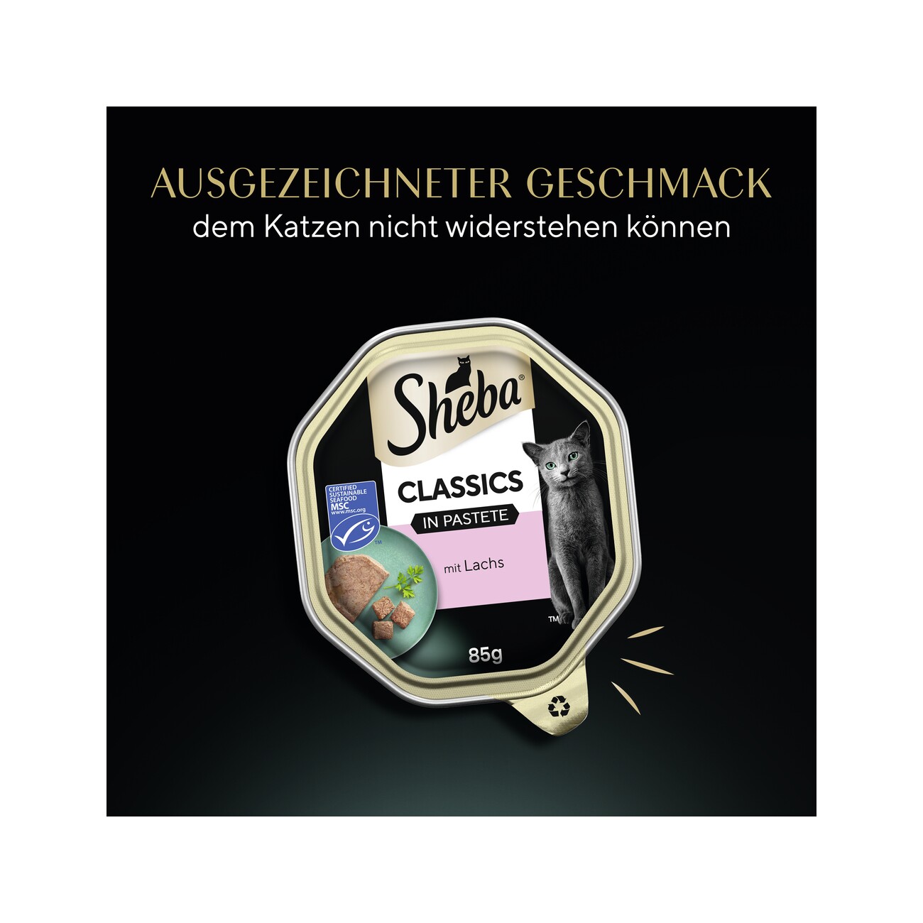 Sheba Classics Nassfutter Katze Adult, in Pastete 22x85g Lachs