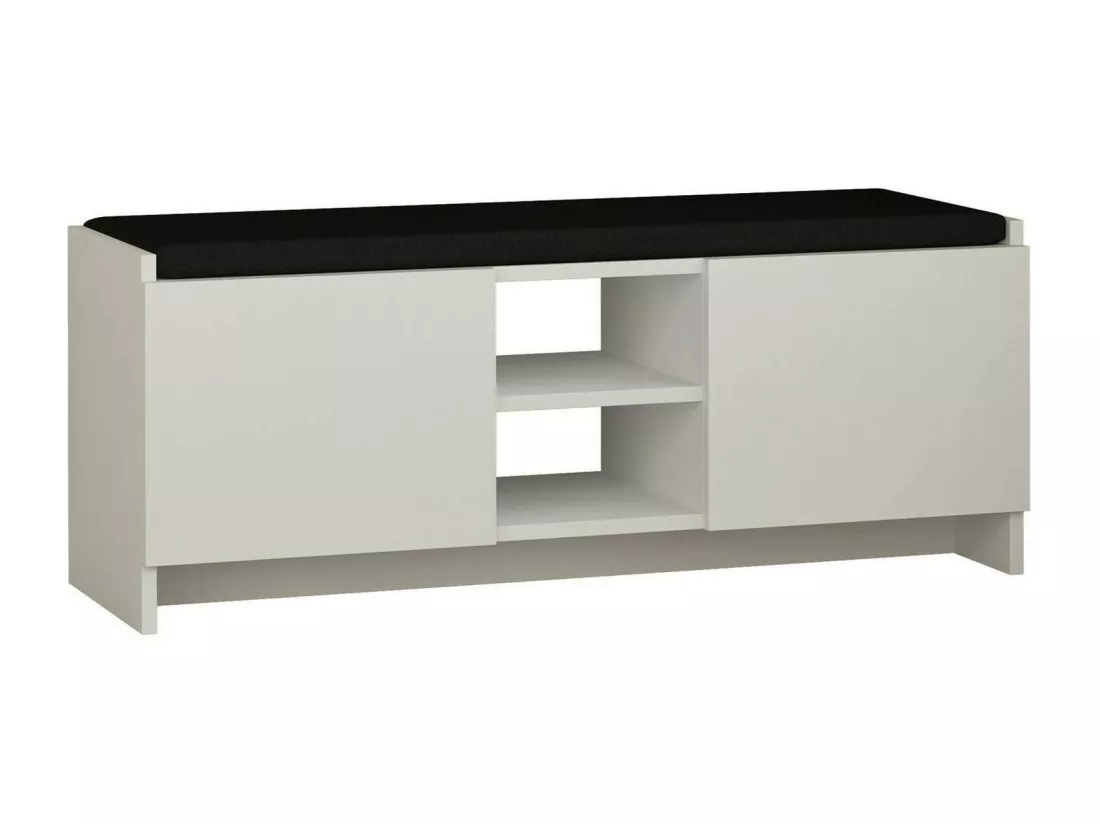 Meuble à chaussures Algedi, Meuble à chaussures, Armoire d'entrée polyvalente, Rangement pour chaussures, 110x37h43 cm, Blanc