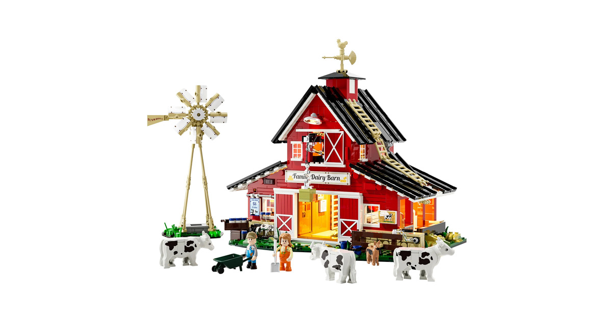 LumibricksFarm Life - Cow Barn Constructiespeelgoed  (F9037)