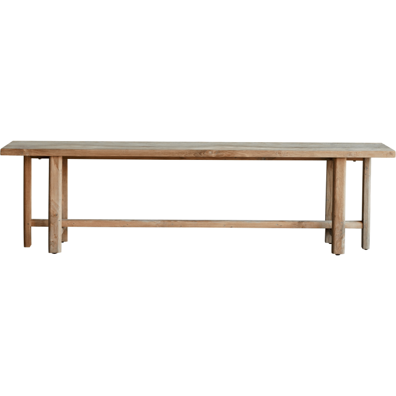 Banc Antonia en teck massif recyclé, largeur 170 cm