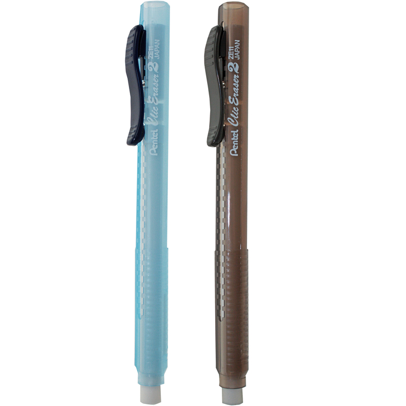 Pentel Radiergummi Clic Eraser 2, assortiert, 1 Stück