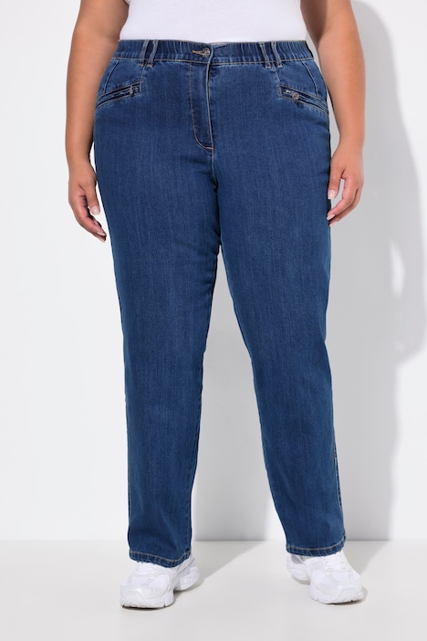 Jeans Mony, konisches Bein, Reißverschlusstaschen