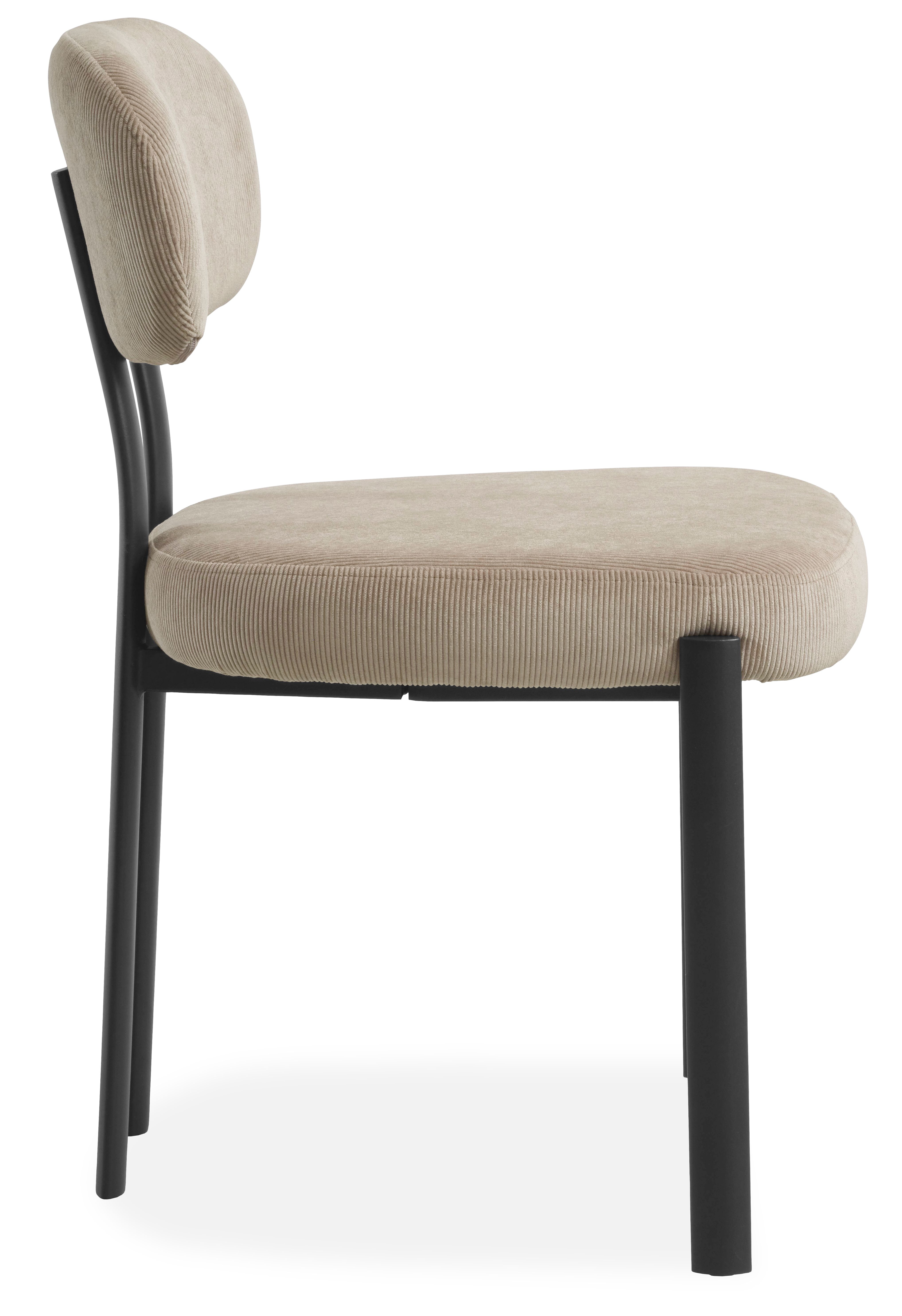 Eetkamerstoel Wave Beige - Black Ravon B46 x D55 x H82 cm