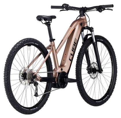 VTT Électrique Semi-Rigide Cube Reaction Hybrid Performance 500 Trapeze Shimano Alivio 9V 500 Wh 29'' Marron Metallic