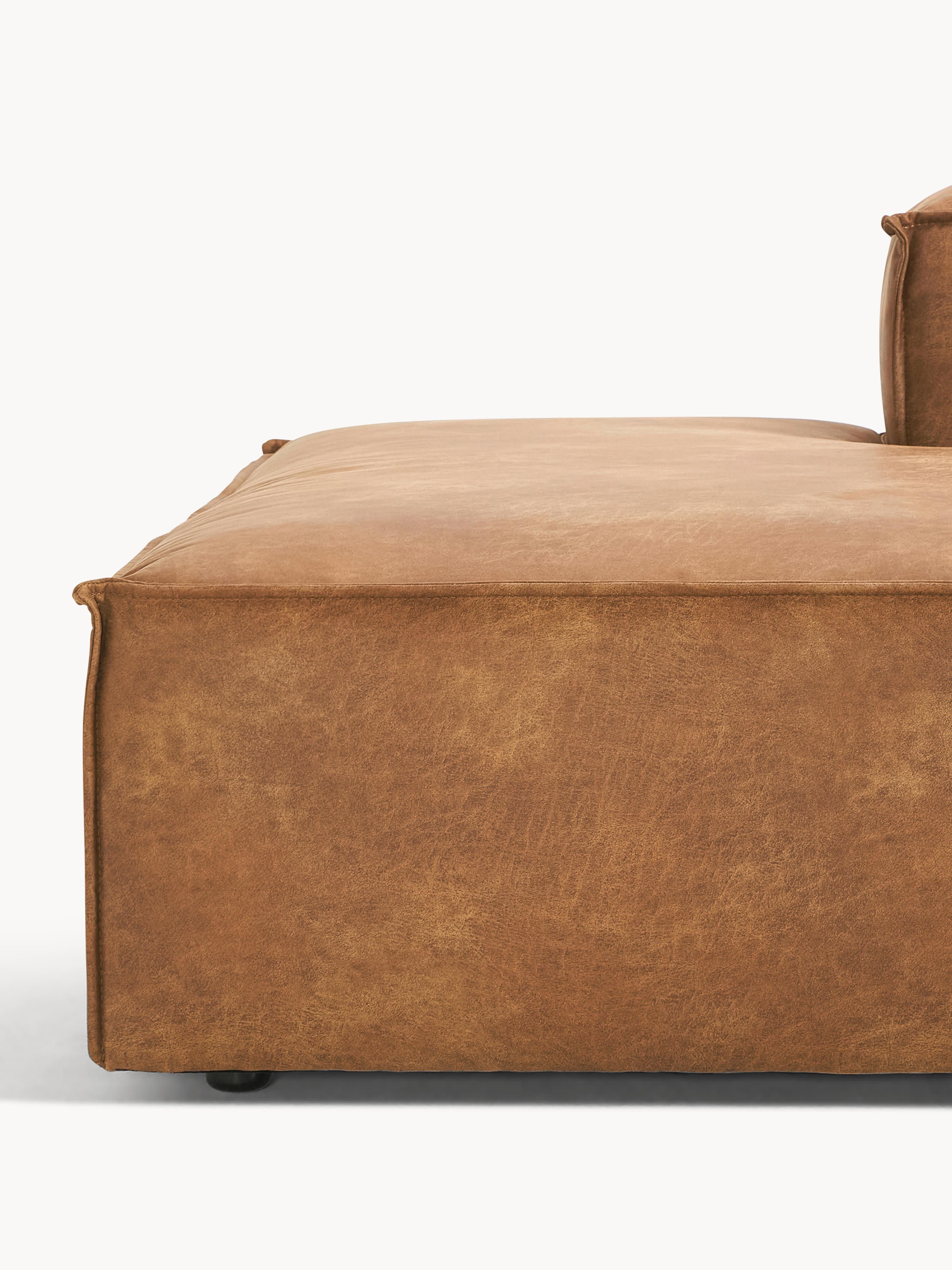 Modulaire chaise longue Lennon van gerecycled leer