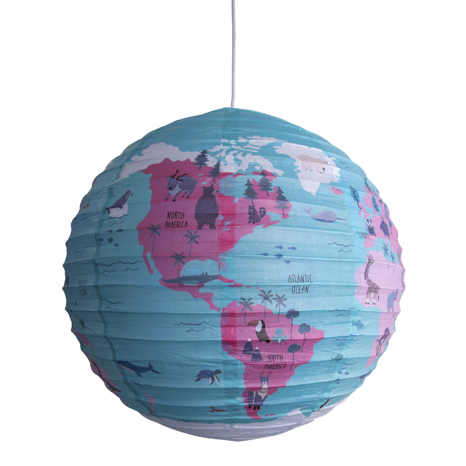 Japanballon Weltkugel - bunt - Ø 50 cm