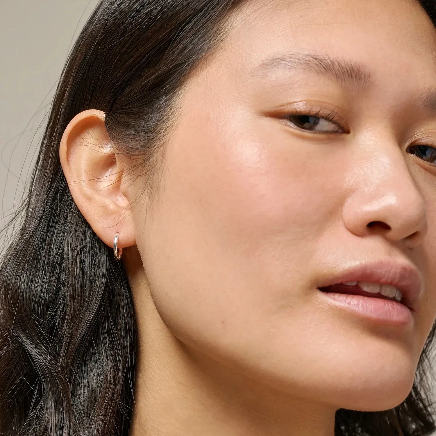 Enamel Classic Hoops 10 mm Øreringe Sølv E168S