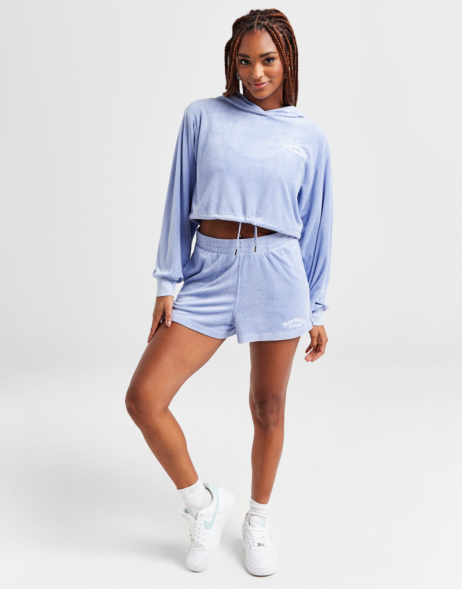 JUICY COUTURE Sweat à Capuche Court Eponge Femme
