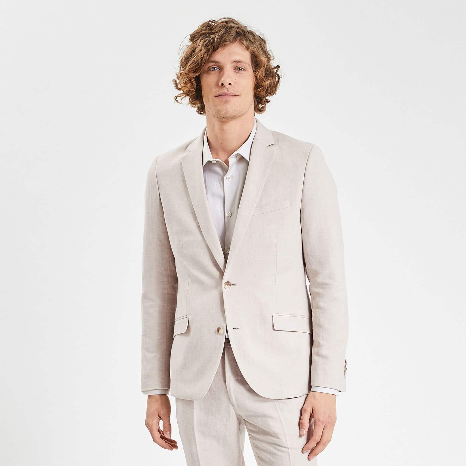 Veste de costume slim Beige