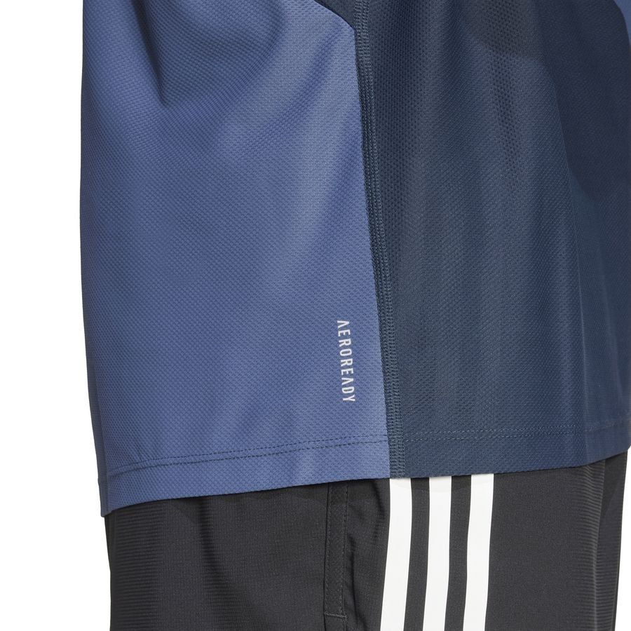 adidas T-shirt Running Own The Run Colorblock - Aurora Ink/Preloved Ink