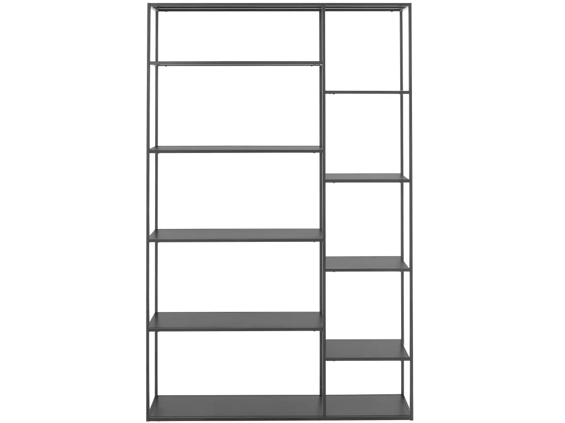 Sisto Bibliothèque L 9 Etagères Noir