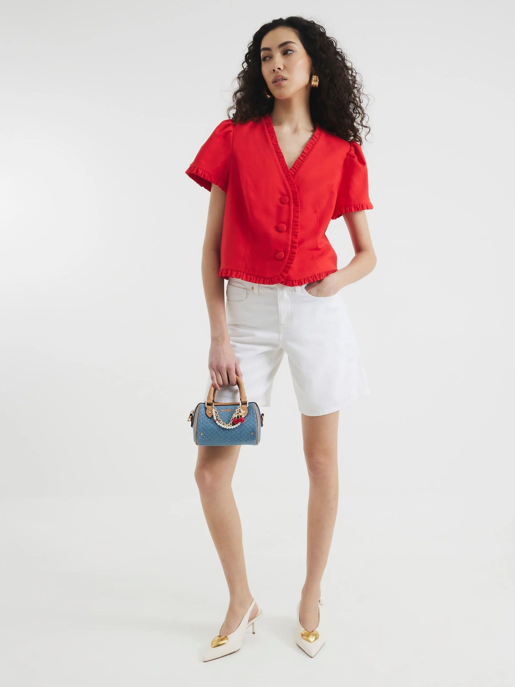 River Island Bermuda Denim Shorts